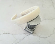 Load image into Gallery viewer, Luxury Silk Velvet Alice Band, Headband, 2 cm wide, Blue, Wine, Ivory, Stocking Filler