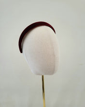Load image into Gallery viewer, Luxury Silk Velvet Alice Band, Headband, 2 cm wide, Blue, Wine, Ivory, Stocking Filler