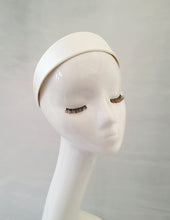Load image into Gallery viewer, Ivory Silk Satin Headband, Bridal Alice Band, 4 cm Wide