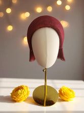 Load image into Gallery viewer, Wine Red Headband Fascinator, with Back Bow, 10 cm wide
