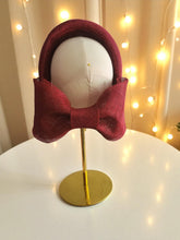 Load image into Gallery viewer, Wine Red Headband Fascinator, with Back Bow, 10 cm wide
