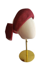 Load image into Gallery viewer, Wine Red Headband Fascinator, with Back Bow, 10 cm wide