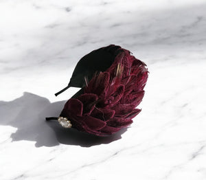 Wine Red Diamante Feather Headdress, Fascinator, Headpiece,