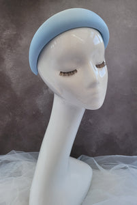 Baby Blue Satin Square Padded headband