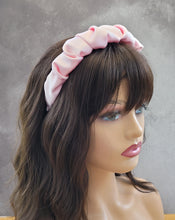 Load image into Gallery viewer, Silk Headband Ruched Ruffle Scrunchie Design