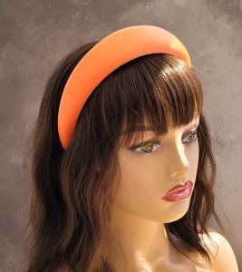 Orange Satin Square Padded headband