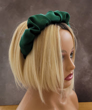 Load image into Gallery viewer, Silk Headband Ruched Ruffle Scrunchie Design