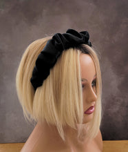 Load image into Gallery viewer, Silk Headband Ruched Ruffle Scrunchie Design