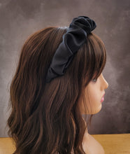 Load image into Gallery viewer, Silk Headband Ruched Ruffle Scrunchie Design