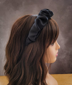 Silk Headband Ruched Ruffle Scrunchie Design