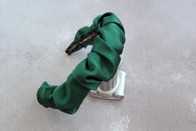 Load image into Gallery viewer, Silk Headband Ruched Ruffle Scrunchie Design