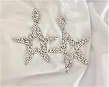 Load image into Gallery viewer, Big Diamante Star Hoop earrings