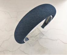 Load image into Gallery viewer, Denim Padded Halo Crown Headband, 4 cm Wide Headpiece for Women
