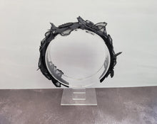 Load image into Gallery viewer, Black Lace Flower Fascinator headband