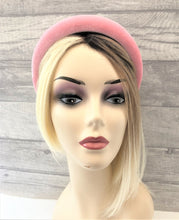 Load image into Gallery viewer, Pink Velvet Padded Wide headband