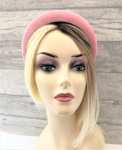 Pink Velvet Padded Wide headband