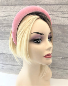 Pink Velvet Padded Wide headband