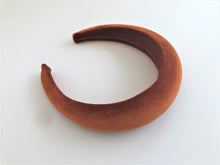 Load image into Gallery viewer, Burnt Orange Velvet Padded Wide headband