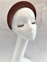 Load image into Gallery viewer, Burnt Orange Velvet Padded Wide headband