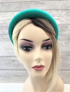 Jade Green Velvet Padded headband