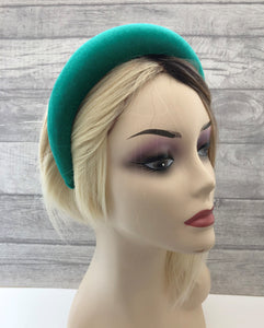 Jade Green Velvet Padded headband