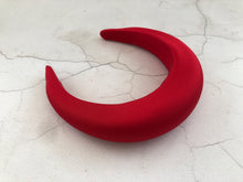 Load image into Gallery viewer, Extra tall padded satin halo headband 4 cms height