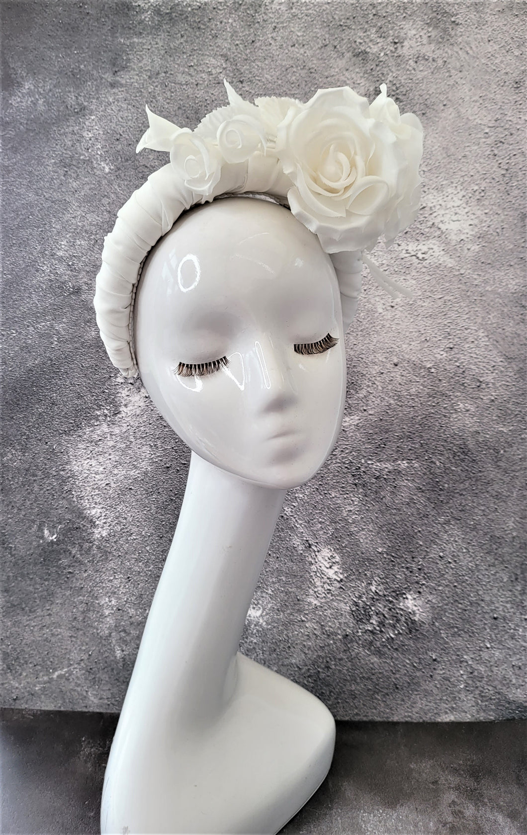 Ivory Flower Head Piece Fascinator