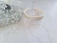 Load image into Gallery viewer, Ivory Silk Headband Hair Band 2 cms Wide Pure Silk Satin