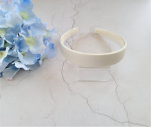 Load image into Gallery viewer, Ivory Silk Headband Hair Band 2 cms Wide Pure Silk Satin