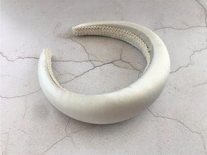 Ivory Silk Headband Padded