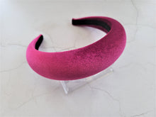 Load image into Gallery viewer, Dark Fuchsia Pink Velvet Padded Wide headband