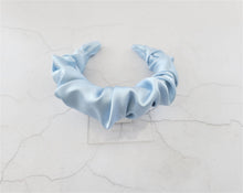 Load image into Gallery viewer, Silk Headband Ruched Ruffle Scrunchie Design