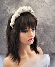 Load image into Gallery viewer, Silk Headband Ruched Ruffle Scrunchie Design