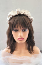 Load image into Gallery viewer, Silk Headband Ruched Ruffle Scrunchie Design