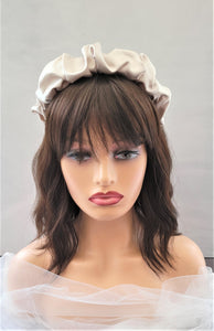 Silk Headband Ruched Ruffle Scrunchie Design
