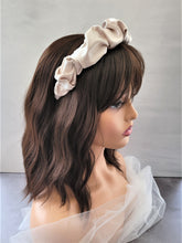 Load image into Gallery viewer, Silk Headband Ruched Ruffle Scrunchie Design