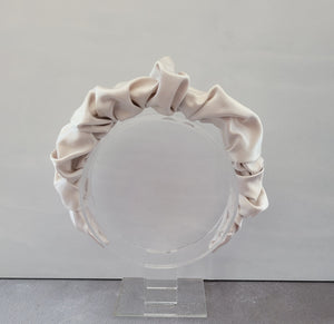 Silk Headband Ruched Ruffle Scrunchie Design