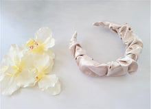 Load image into Gallery viewer, Silk Headband Ruched Ruffle Scrunchie Design