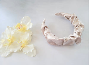 Silk Headband Ruched Ruffle Scrunchie Design