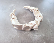 Load image into Gallery viewer, Silk Headband Ruched Ruffle Scrunchie Design