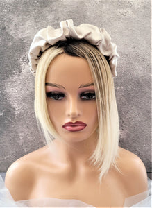 Silk Headband Ruched Ruffle Scrunchie Design