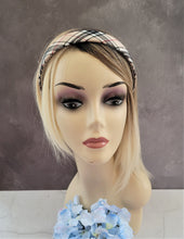 Load image into Gallery viewer, Beige Tartan Check Alice Band Headband