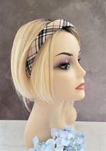 Load image into Gallery viewer, Beige Tartan Check Alice Band Headband