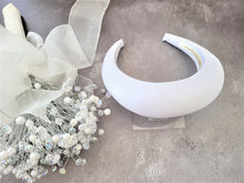 Load image into Gallery viewer, Extra tall padded satin halo headband 4 cms height
