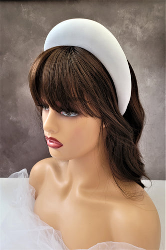 Extra tall padded satin halo headband 4 cms height