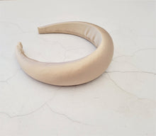 Load image into Gallery viewer, Beige Silk Padded Headband