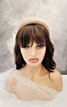 Load image into Gallery viewer, Beige Silk Padded Headband