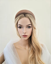 Load image into Gallery viewer, Chocolate Brown Satin Square Padded headband