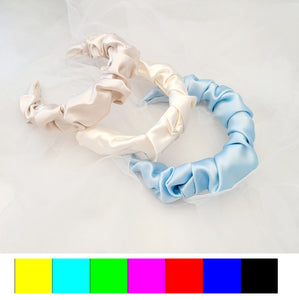 Silk Headband Ruched Ruffle Scrunchie Design