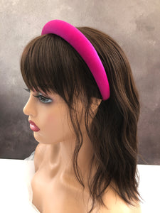 Narrow Satin Padded headband - Colour options